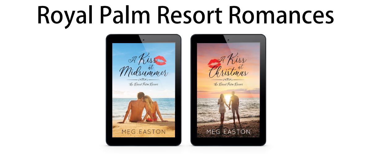The covers of 2 books in the Royal Palm Resort series